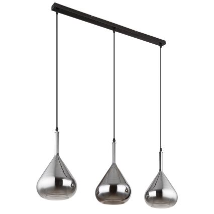 Globo - Chandelier on a string 3xE27/60W/230V black