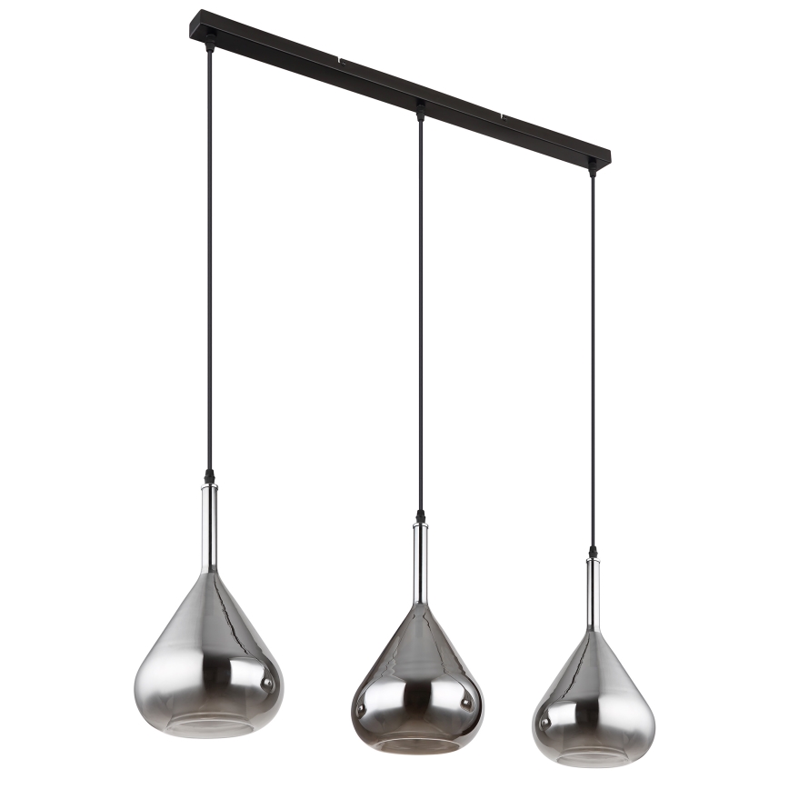 Globo - Chandelier on a string 3xE27/60W/230V black