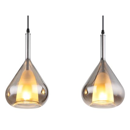 Globo - Chandelier on a string 3xE27/60W/230V black