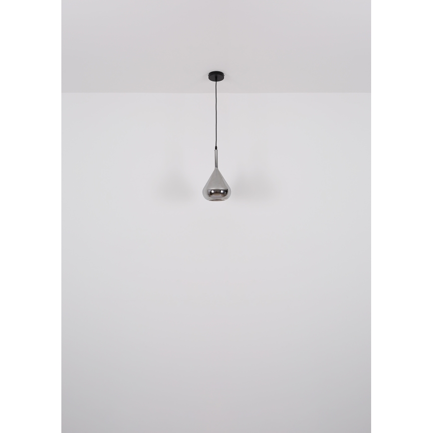 Globo - Chandelier on a string 1xE27/60W/230V d. 20 cm black