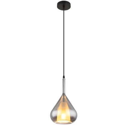 Globo - Chandelier on a string 1xE27/60W/230V d. 20 cm black