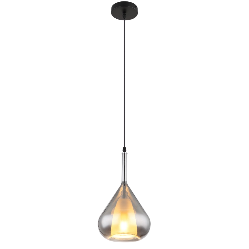 Globo - Chandelier on a string 1xE27/60W/230V d. 20 cm black