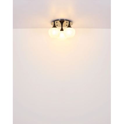 Globo - Surface-mounted chandelier 3xE27/40W/230V anthracite