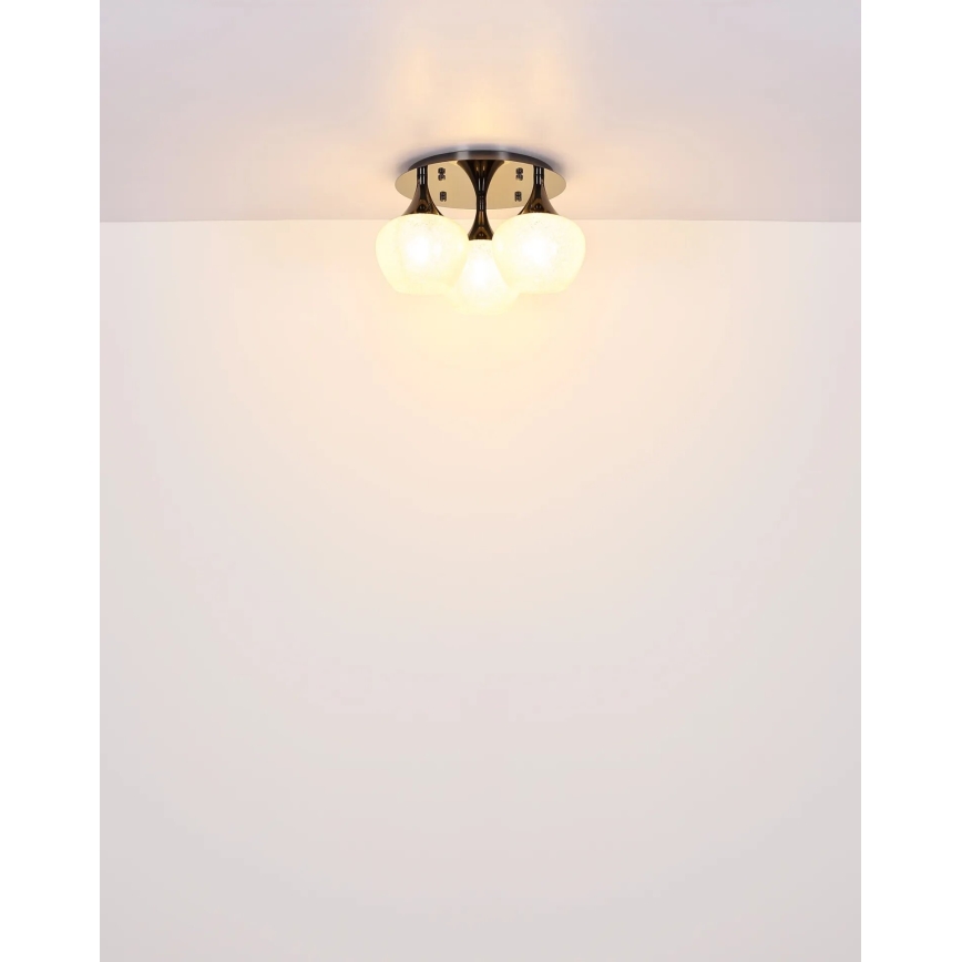 Globo - Surface-mounted chandelier 3xE27/40W/230V anthracite