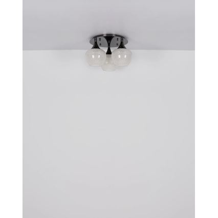 Globo - Surface-mounted chandelier 3xE27/40W/230V anthracite