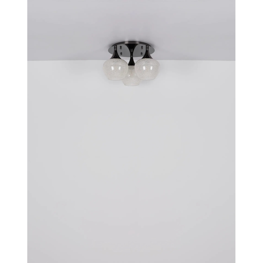 Globo - Surface-mounted chandelier 3xE27/40W/230V anthracite
