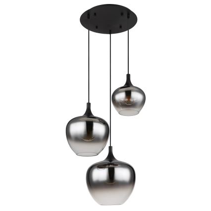 Globo - Chandelier on a string 3xE27/40W/230V d. 48 cm black