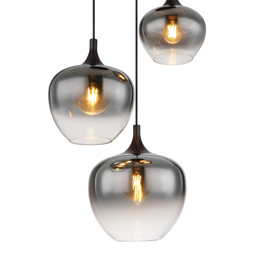 Globo - Chandelier on a string 3xE27/40W/230V d. 48 cm black