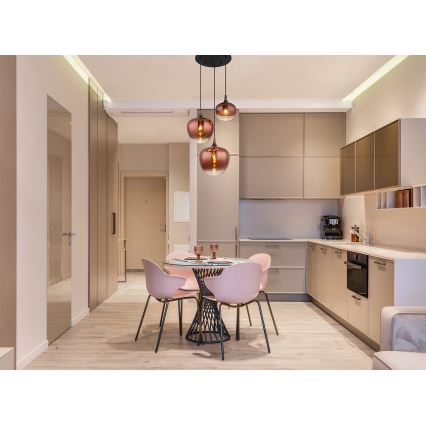 Globo - Chandelier on a string 3xE27/40W/230V copper