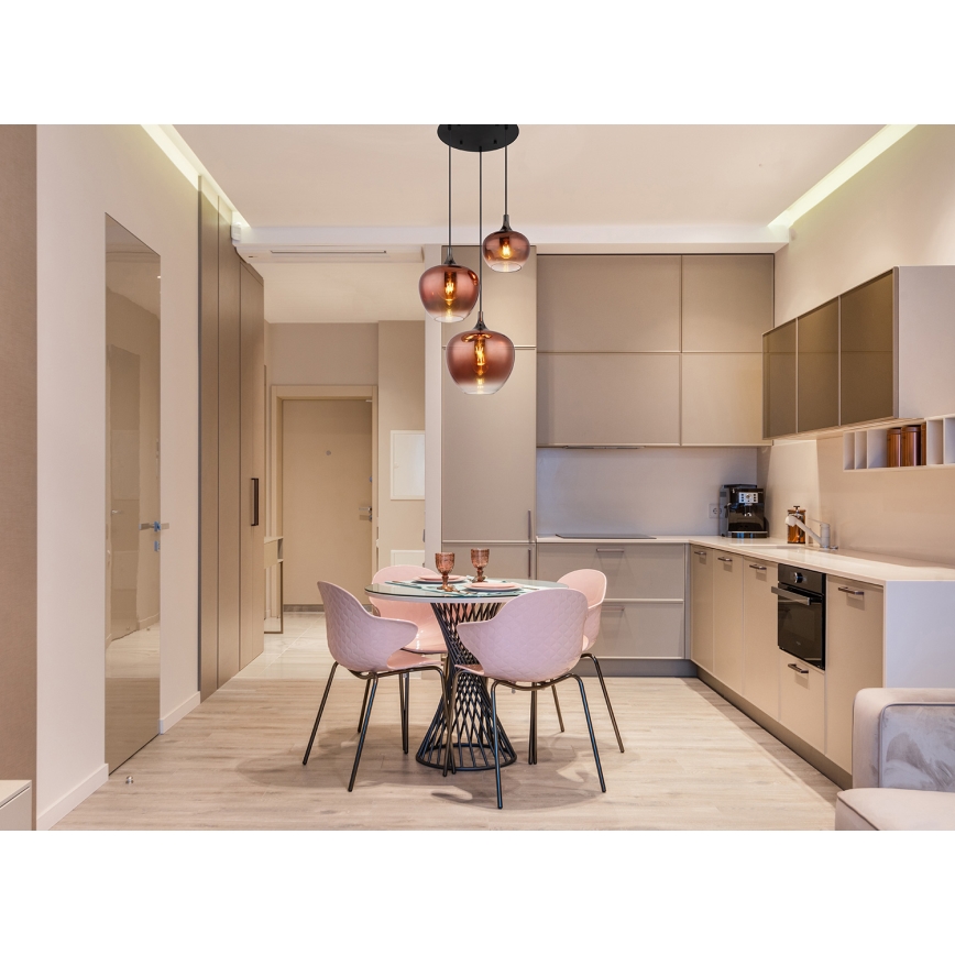 Globo - Chandelier on a string 3xE27/40W/230V copper