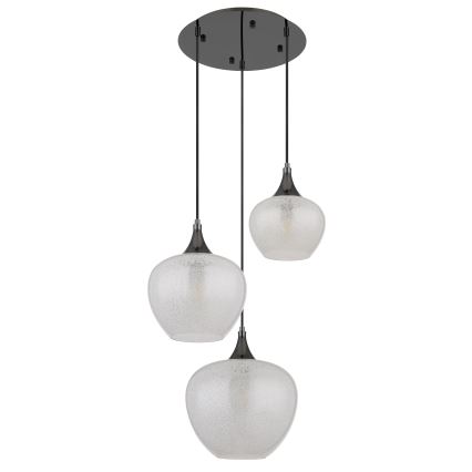 Globo - Chandelier on a string 3xE27/40W/230V white/anthracite