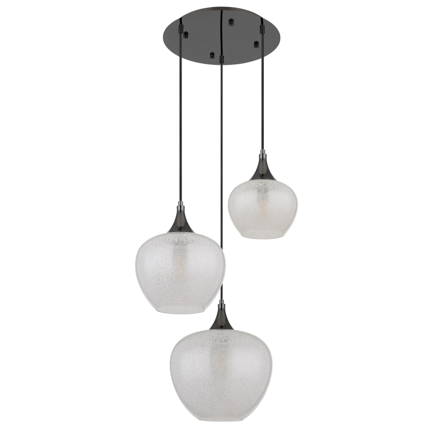 Globo - Chandelier on a string 3xE27/40W/230V white/anthracite