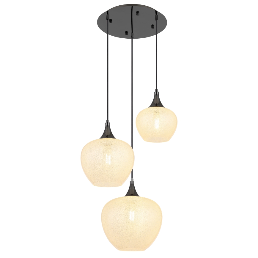Globo - Chandelier on a string 3xE27/40W/230V white/anthracite