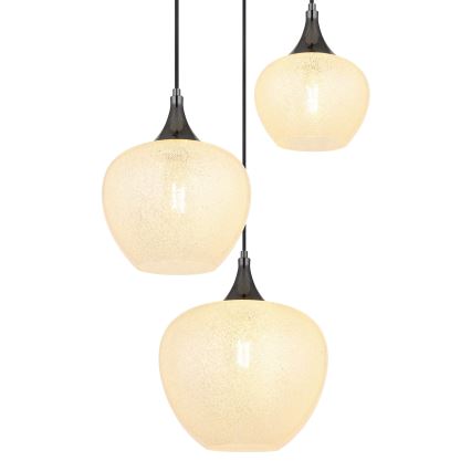 Globo - Chandelier on a string 3xE27/40W/230V white/anthracite
