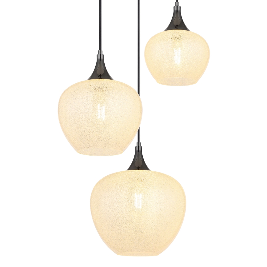 Globo - Chandelier on a string 3xE27/40W/230V white/anthracite