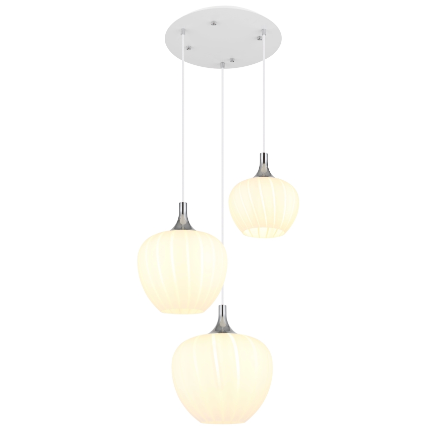 Globo - Chandelier on a string 3xE27/40W/230V white