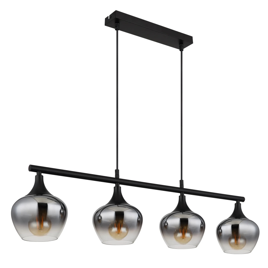 Globo - Chandelier on a string 4xE27/40W/230V black