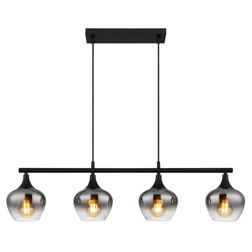 Globo - Chandelier on a string 4xE27/40W/230V black