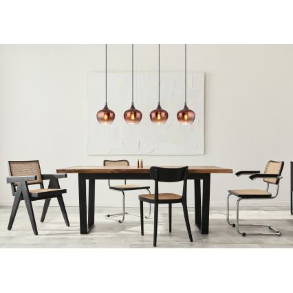 Globo - Chandelier on a string 4xE27/40W/230V copper