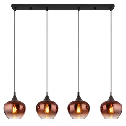 Globo - Chandelier on a string 4xE27/40W/230V copper