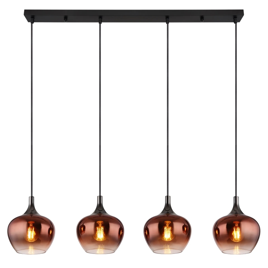 Globo - Chandelier on a string 4xE27/40W/230V copper