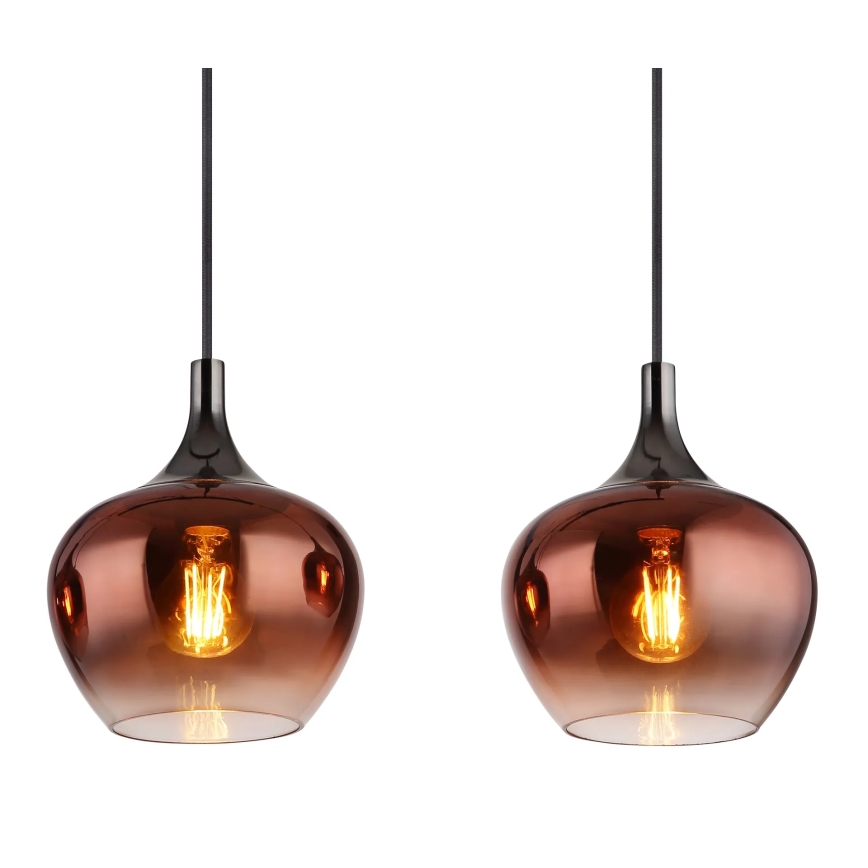 Globo - Chandelier on a string 4xE27/40W/230V copper