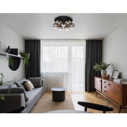 Globo - Surface-mounted chandelier 6xE27/40W/230V Ø 65 cm black