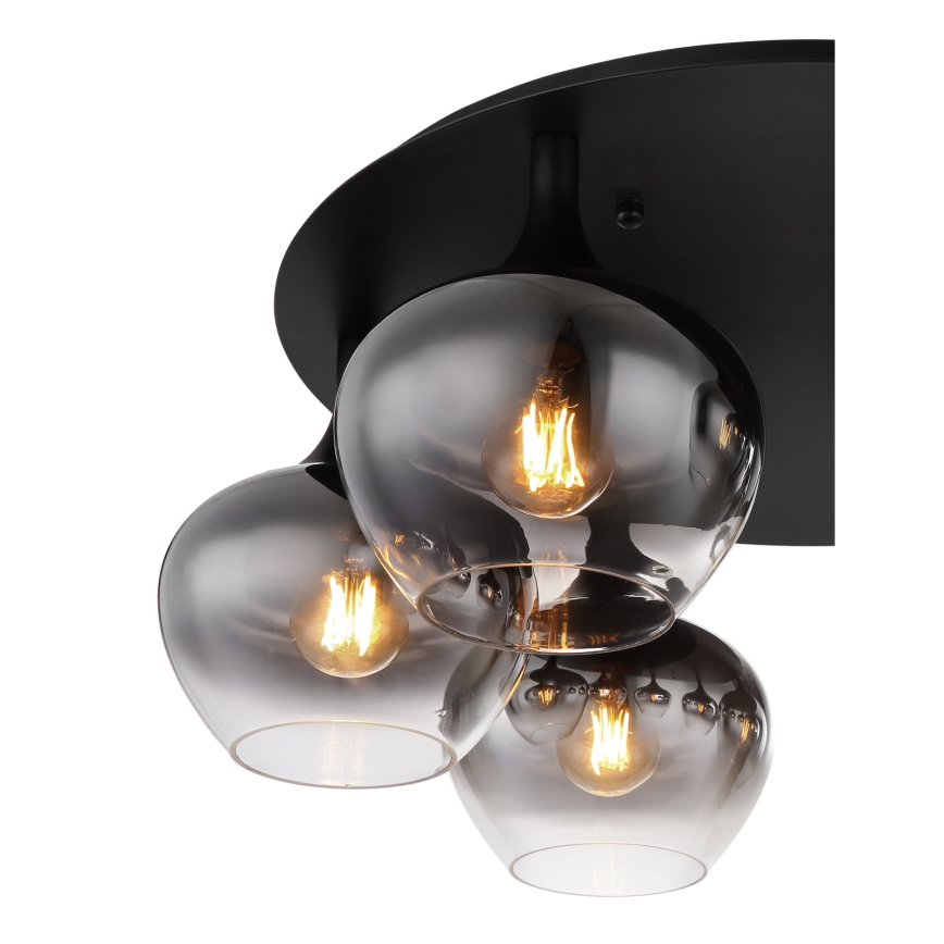 Globo - Surface-mounted chandelier 6xE27/40W/230V Ø 65 cm black