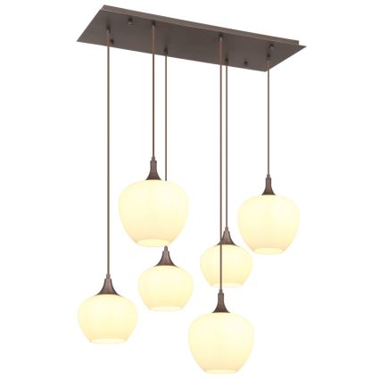 Globo - Chandelier on a string 6xE27/40W/230V white