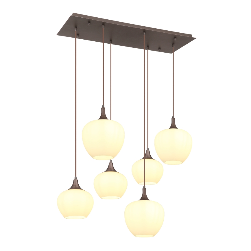 Globo - Chandelier on a string 6xE27/40W/230V white