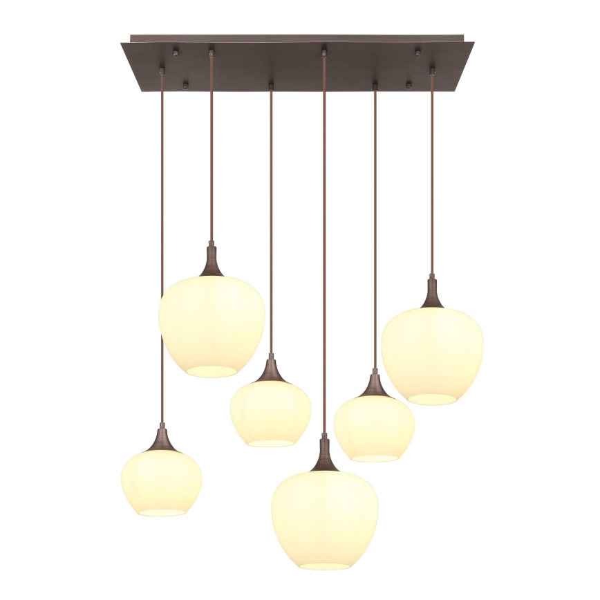 Globo - Chandelier on a string 6xE27/40W/230V white