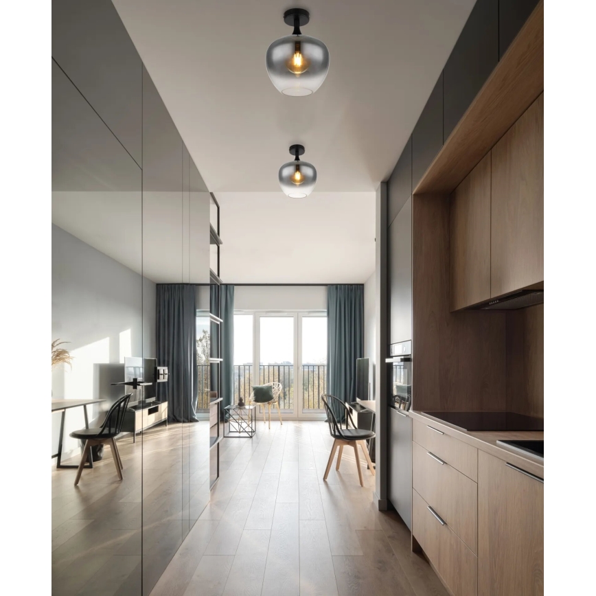 Globo - Ceiling light 1xE27/40W/230V smoke