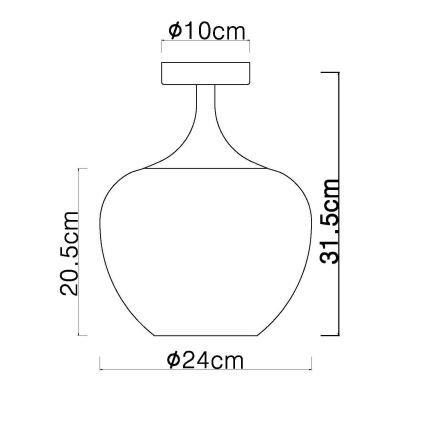Globo - Ceiling light 1xE27/40W/230V copper