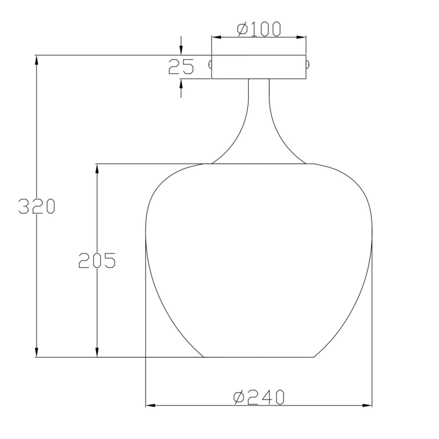 Globo - Ceiling light 1xE27/40W/230V white/anthracite