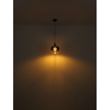 Globo - Chandelier on a string 1xE27/40W/230V d. 24 cm black