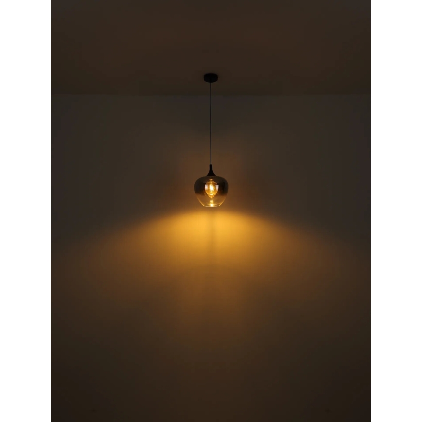 Globo - Chandelier on a string 1xE27/40W/230V d. 24 cm black
