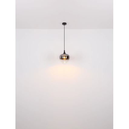 Globo - Chandelier on a string 1xE27/40W/230V d. 24 cm black