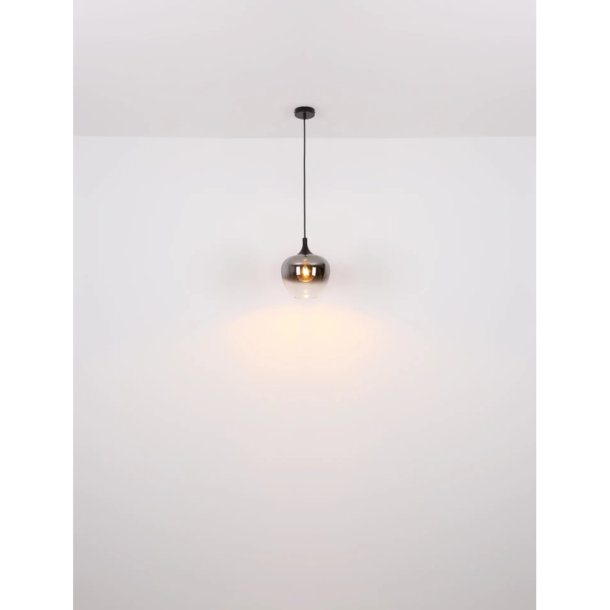 Globo - Chandelier on a string 1xE27/40W/230V d. 24 cm black