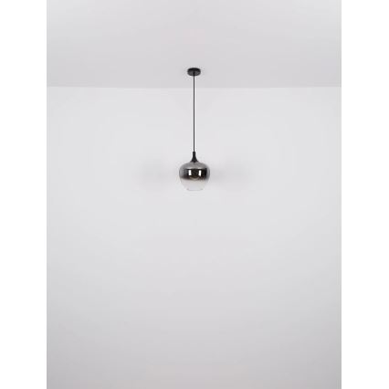 Globo - Chandelier on a string 1xE27/40W/230V d. 24 cm black