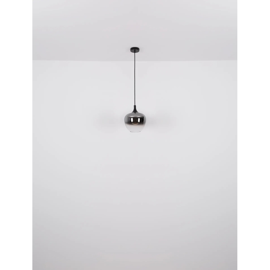 Globo - Chandelier on a string 1xE27/40W/230V d. 24 cm black