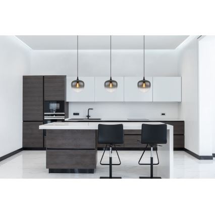 Globo - Chandelier on a string 1xE27/60W/230V d. 29 cm black