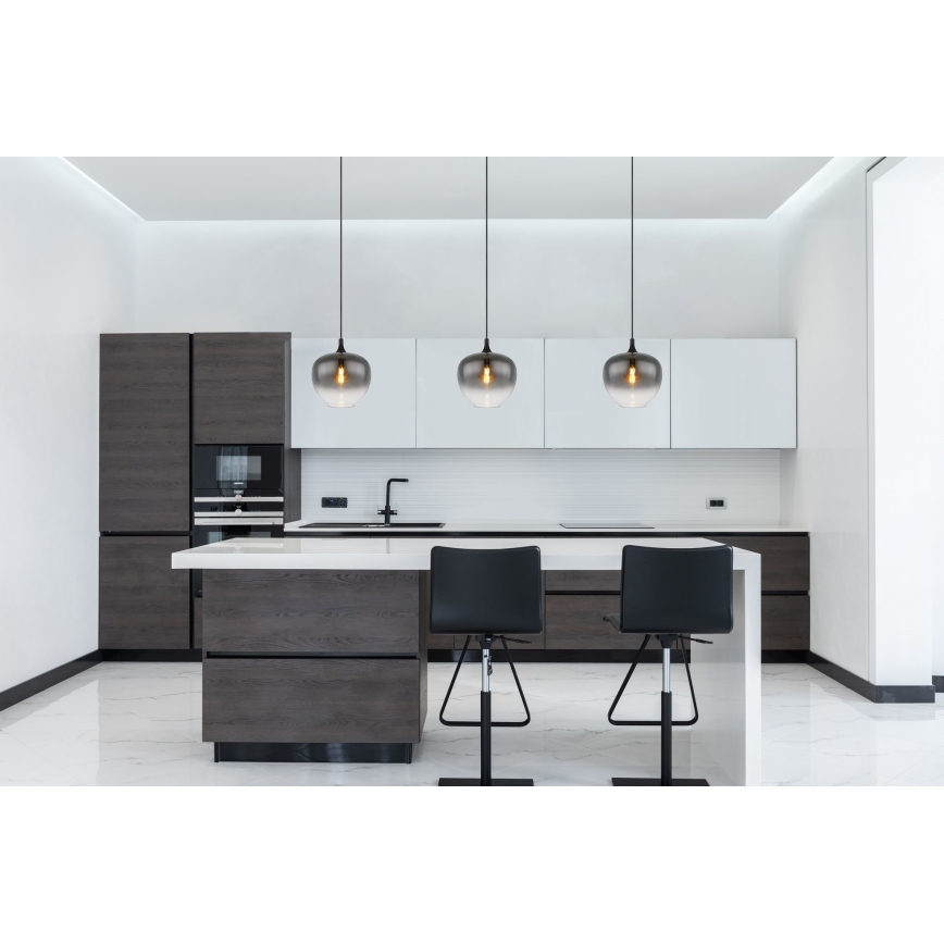 Globo - Chandelier on a string 1xE27/60W/230V d. 29 cm black