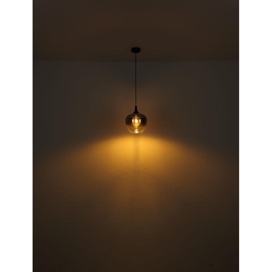 Globo - Chandelier on a string 1xE27/60W/230V d. 29 cm black