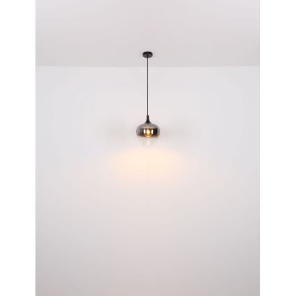 Globo - Chandelier on a string 1xE27/60W/230V d. 29 cm black