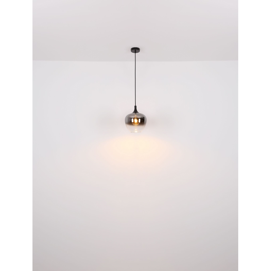 Globo - Chandelier on a string 1xE27/60W/230V d. 29 cm black