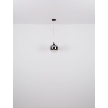 Globo - Chandelier on a string 1xE27/60W/230V d. 29 cm black