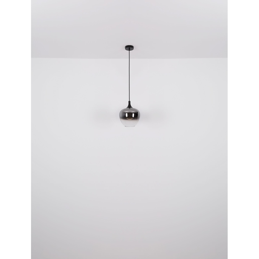 Globo - Chandelier on a string 1xE27/60W/230V d. 29 cm black