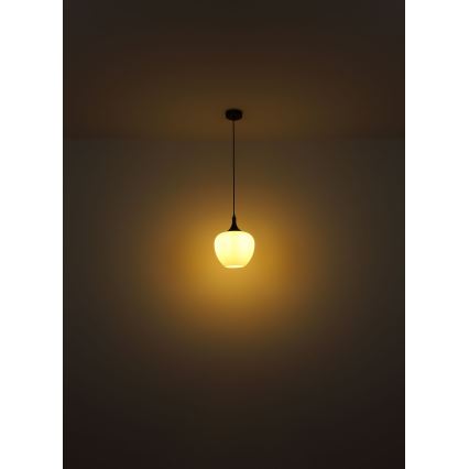 Globo - Chandelier on a string 1xE27/60W/230V d. 29 cm white/brown