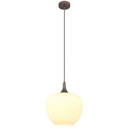 Globo - Chandelier on a string 1xE27/60W/230V d. 29 cm white/brown