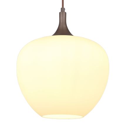 Globo - Chandelier on a string 1xE27/60W/230V d. 29 cm white/brown
